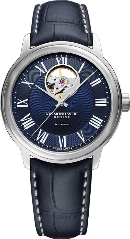 Raymond Weil 2227-STC-00508 40 mm Lacivert Deri Kordon Analog Kol Saati
