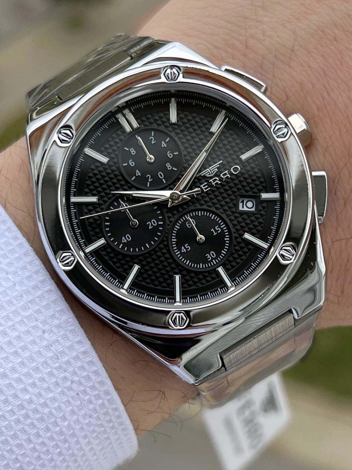 Ferro EFM41102-A2 Su Geçirmez Takvimli 44 mm Çelik Kordon Analog Erkek Kol Saati