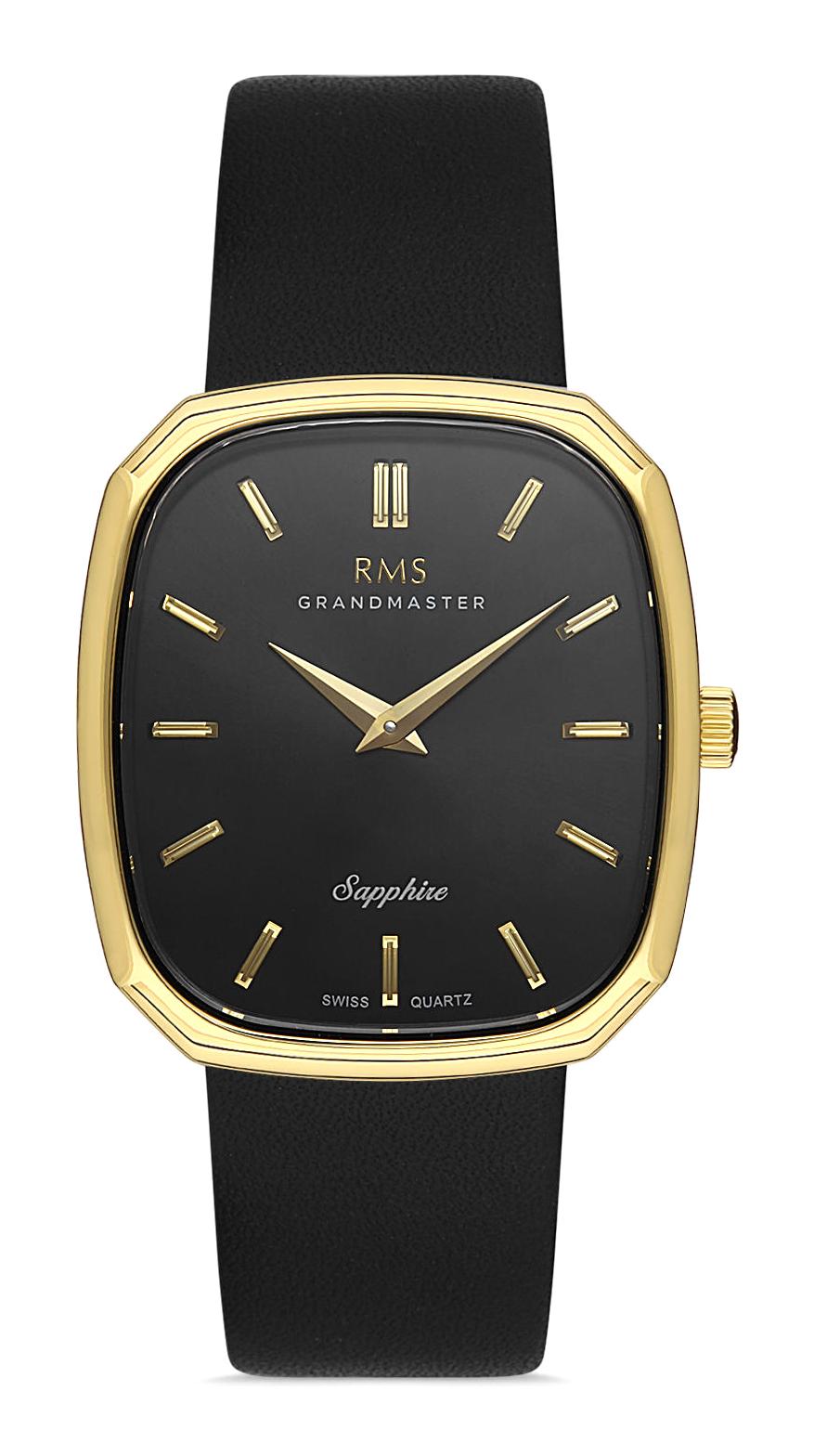 Romanson RMS.1.AG1482.05 38 mm Siyah Deri Kordon Analog Erkek Kol Saati