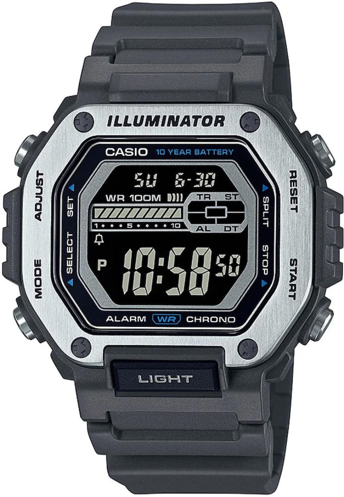 Casio MWD-110H-8B Takvimli Siyah Silikon Kordon Dijital Kol Saati