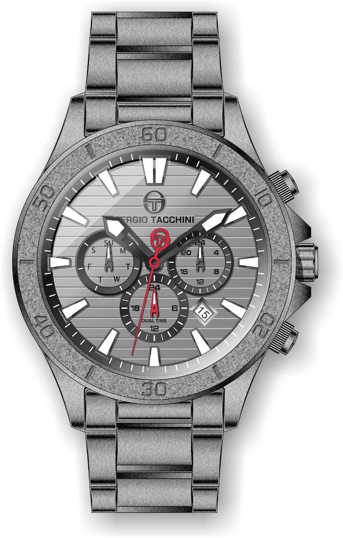 Sergio Tacchini ST.1.10027.3 Takvimli 45 mm Metal Kordon Analog Kol Saati