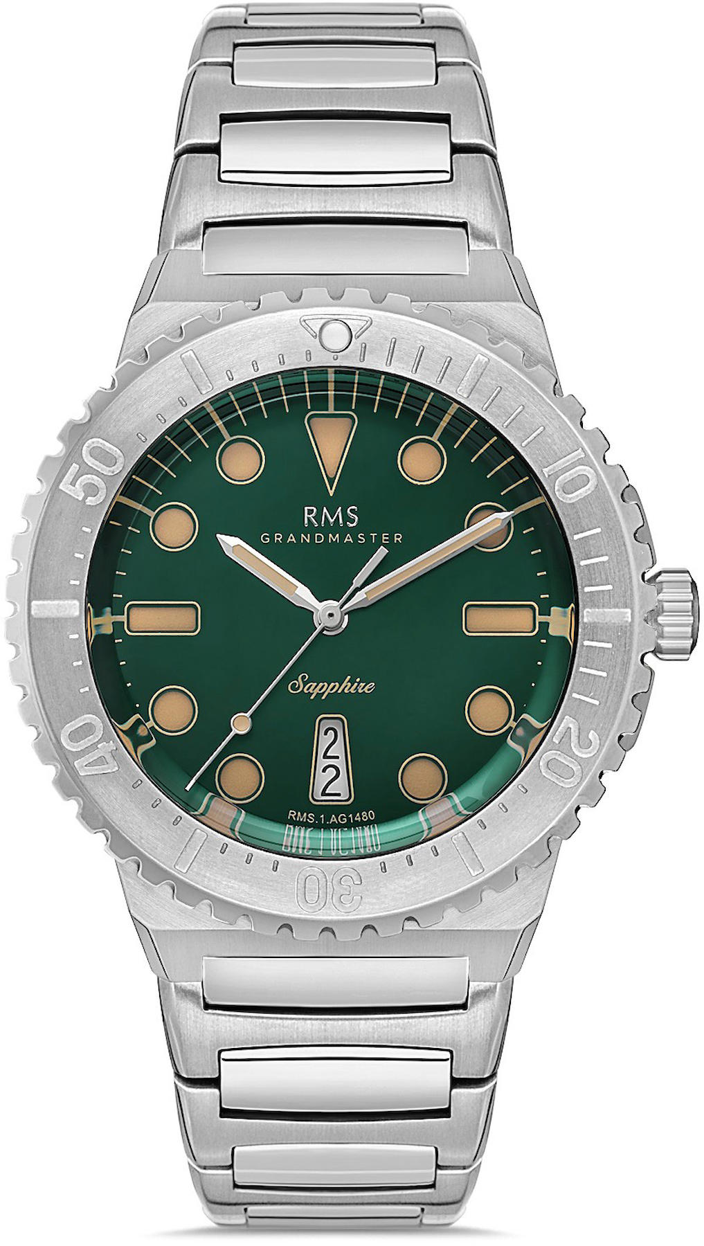 Romanson RMS.1.AG1480.03 Takvimli 41 mm Çelik Kordon Analog Kol Saati