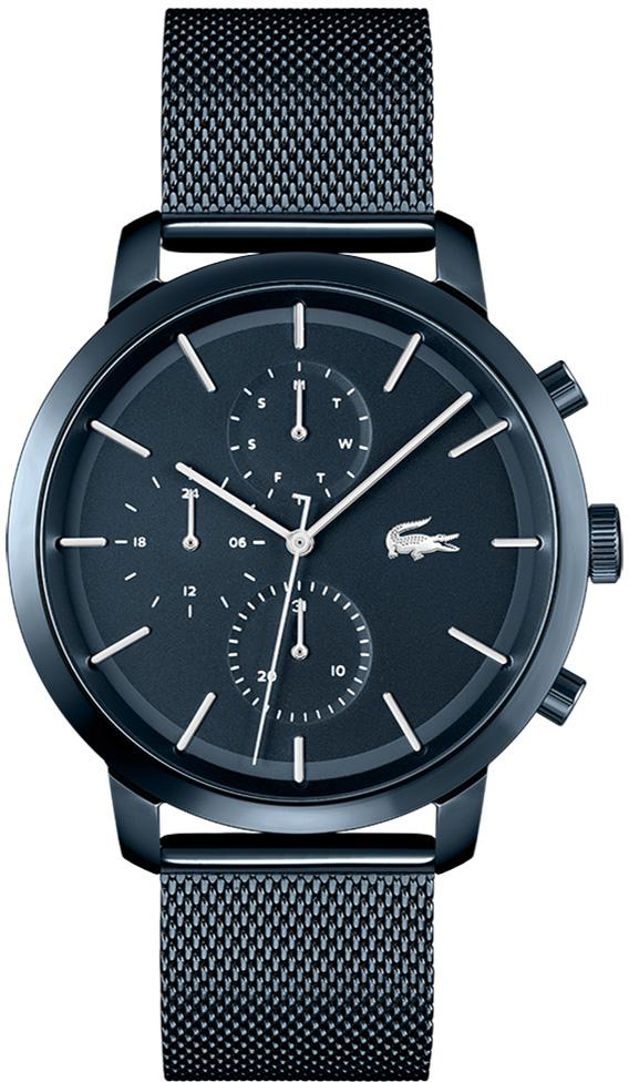 Lacoste LAC2011196 Takvimli 44 mm Siyah Çelik Kordon Analog Erkek Kol Saati