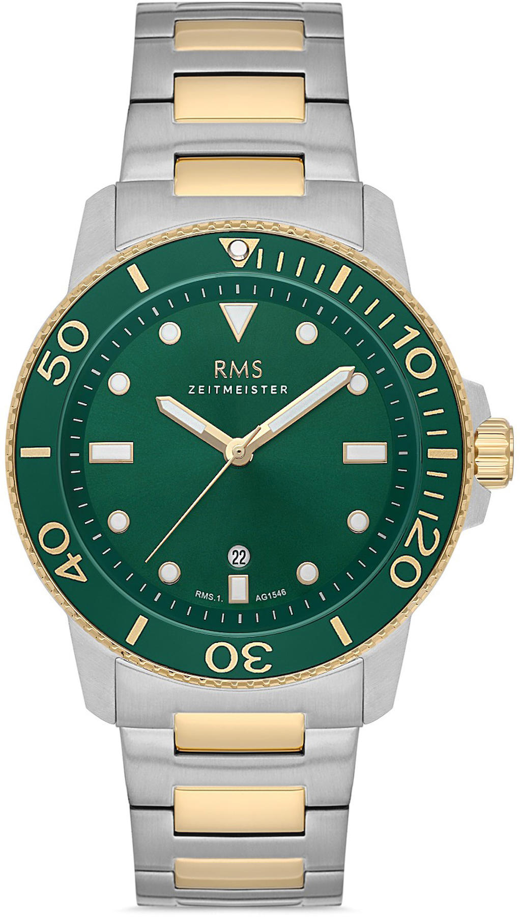 Romanson RMS.1.AG1546.05 Takvimli 42 mm Altın - Beyaz Çelik Kordon Analog Kol Saati