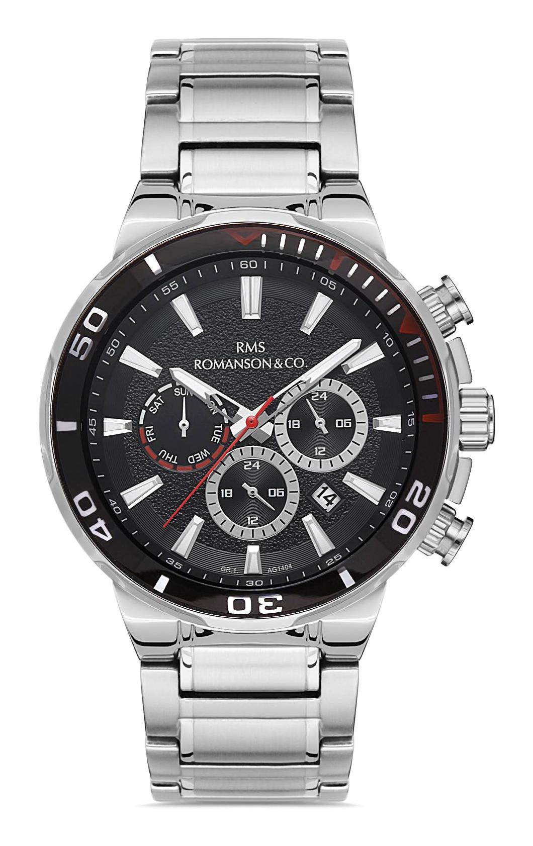 Romanson GR.1.AG1404.01 Takvimli 42 mm Çelik Kordon Analog Erkek Kol Saati