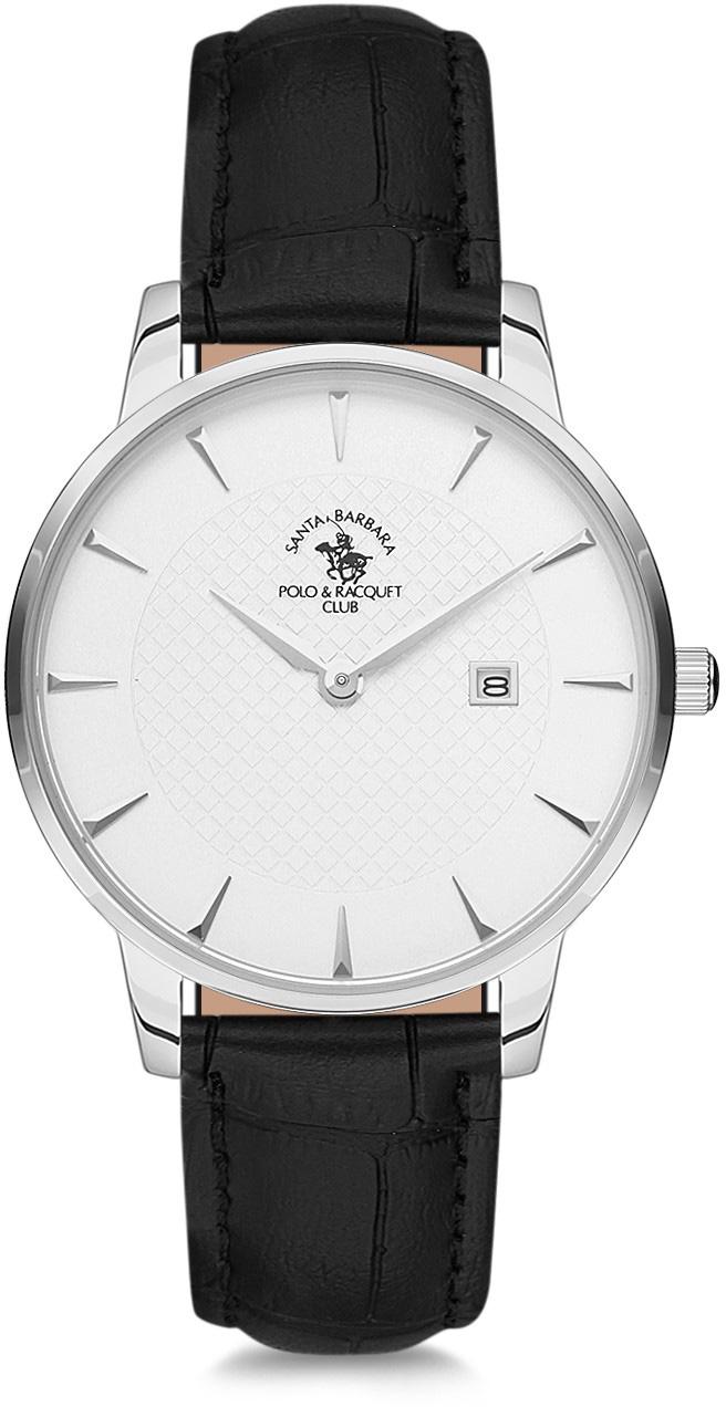 Santa Barbara Polo & Racquet Club SB.14.1003.1 Takvimli 42 mm Siyah Deri Kordon Analog Kol Saati