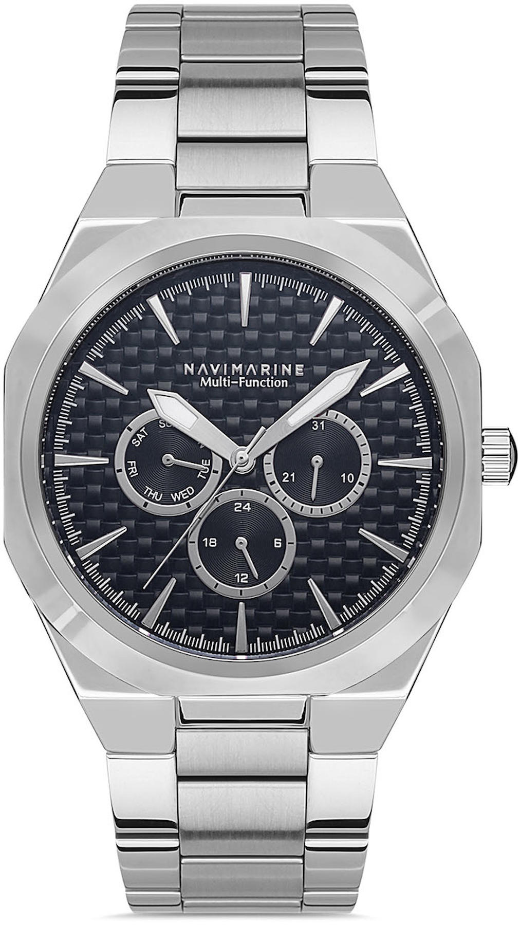 Navimarine NVM28-A2 Takvimli 40 mm Çelik Kordon Analog Kol Saati