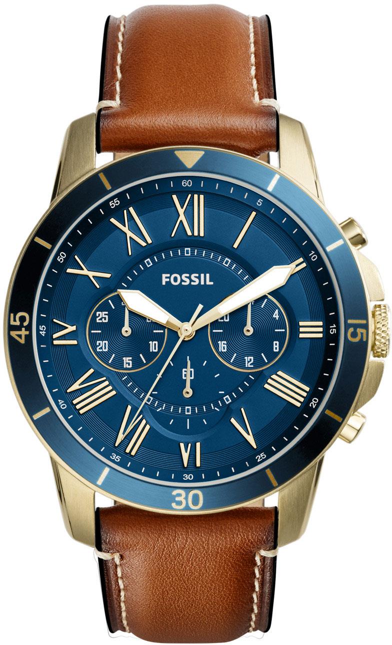 Fossil FS5268 Takvimli 44 mm Kahverengi Deri Kordon Analog Kol Saati