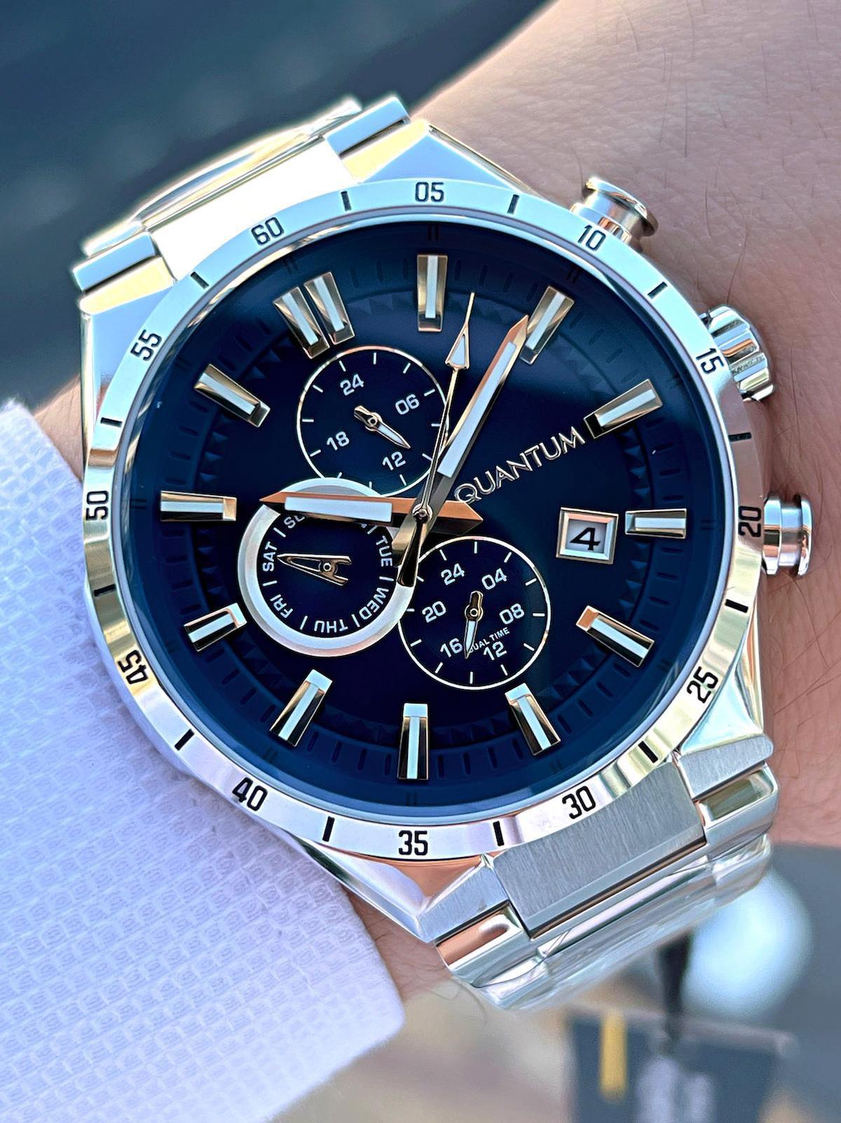 Quantum EPWG936.370 Takvimli 45 mm Çelik Kordon Analog Erkek Kol Saati