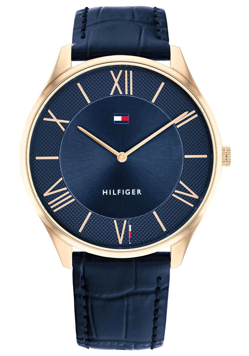 Tommy Hilfiger TH1710517 Takvimli 44 mm Lacivert Deri Kordon Analog Erkek Kol Saati