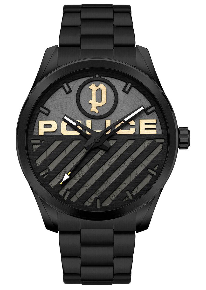 Police PEWJG2121406 45 mm Siyah Çelik Kordon Analog Erkek Kol Saati