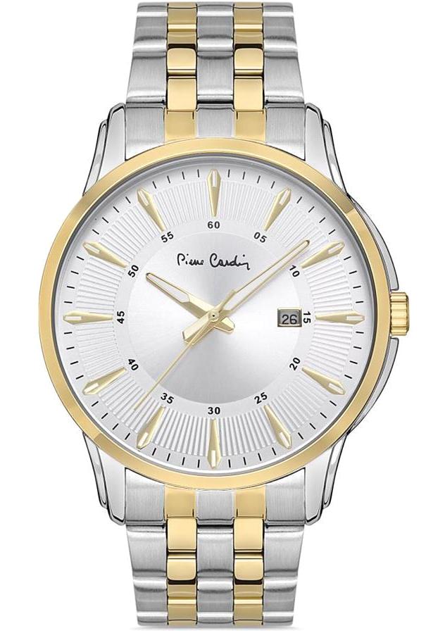 Pierre Cardin PC800211F106 Takvimli Altın-Çelik Kordon Analog Erkek Kol Saati