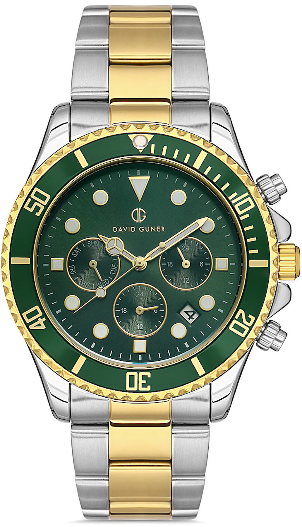 David Guner DG-8475GA-D10 Takvimli 42 mm Çelik Kordon Analog Kol Saati