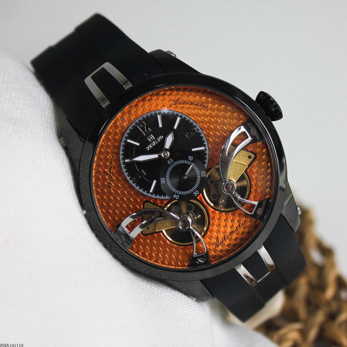 Reward RWA145159 48 mm Siyah Silikon Kordon Analog Erkek Kol Saati