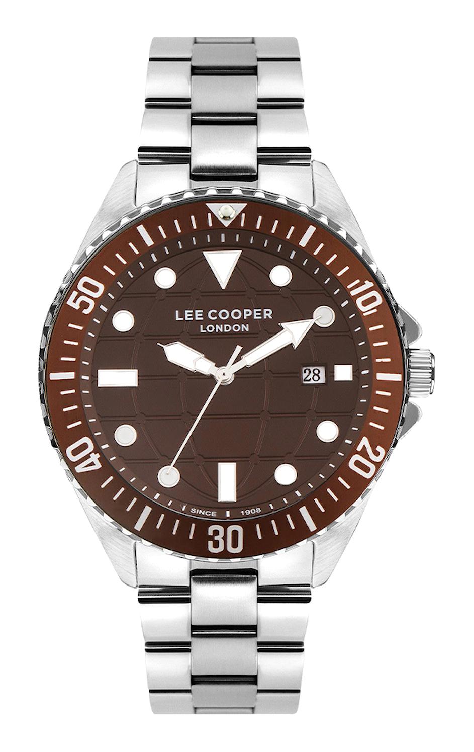 Lee Cooper LC07541.340 Takvimli 45 mm Çelik Kordon Analog Kol Saati