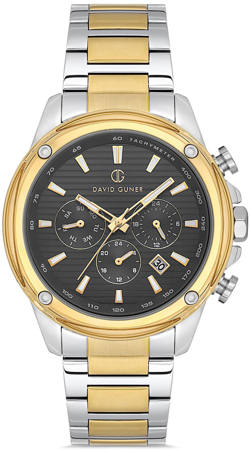 David Guner DG-8625GA-D9 Takvimli 42 mm Metal Kordon Analog Kol Saati