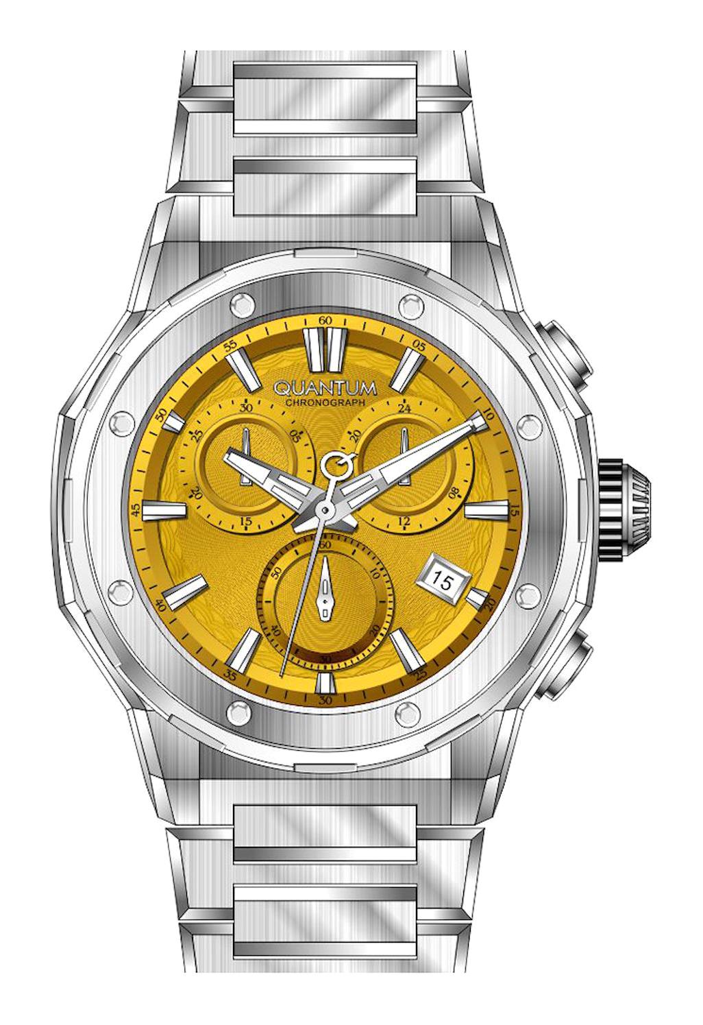 Quantum HNG1081.300 Takvimli 48 mm Çelik Kordon Analog Erkek Kol Saati