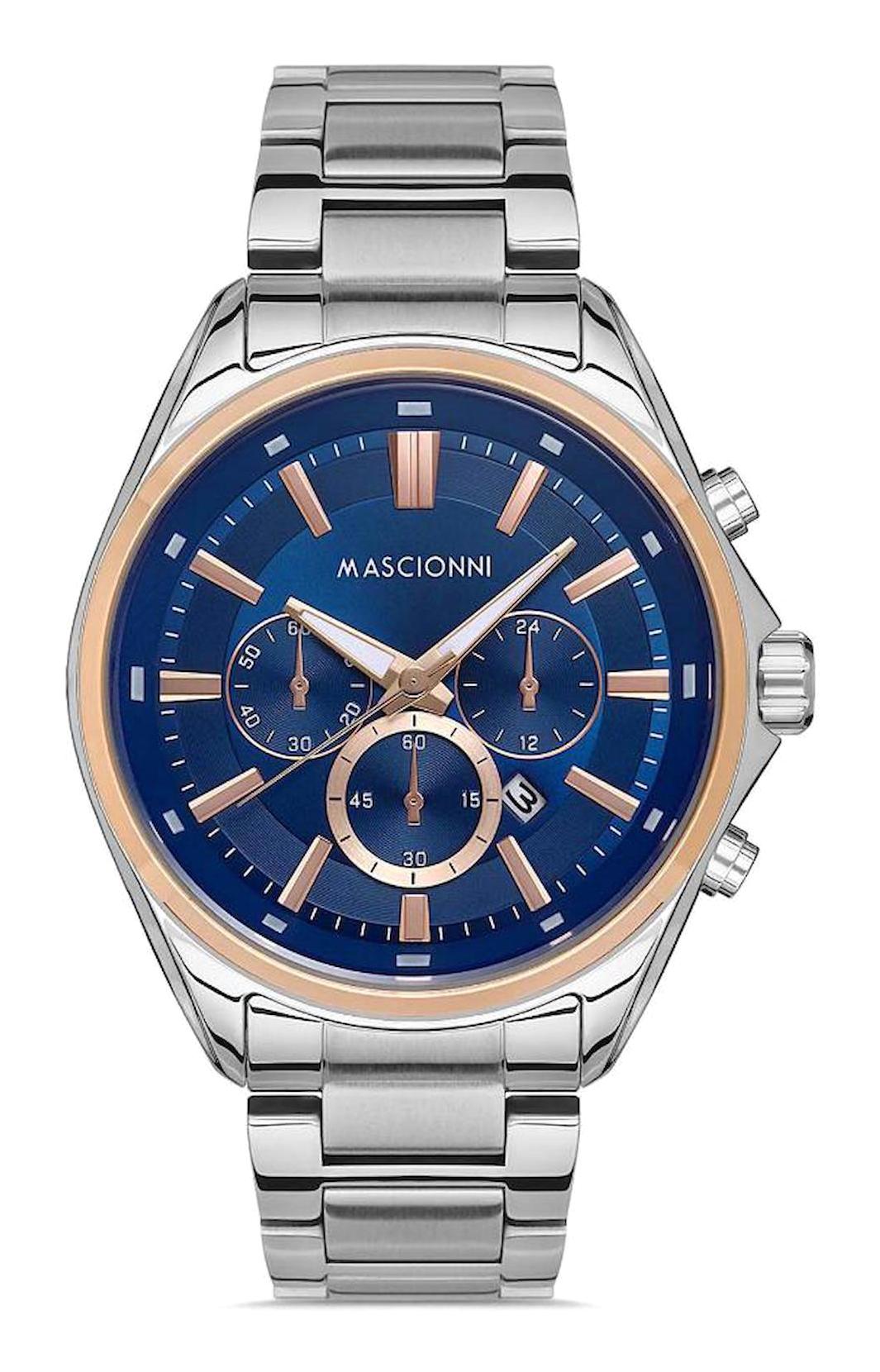 Mascionni M.1.2150.05 Takvimli 45 mm Metal Kordon Analog Erkek Kol Saati