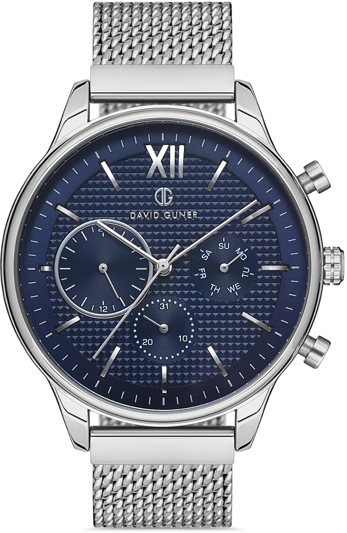 David Guner DG-8213GC-A3 Takvimli 42 mm Metal Kordon Analog Kol Saati