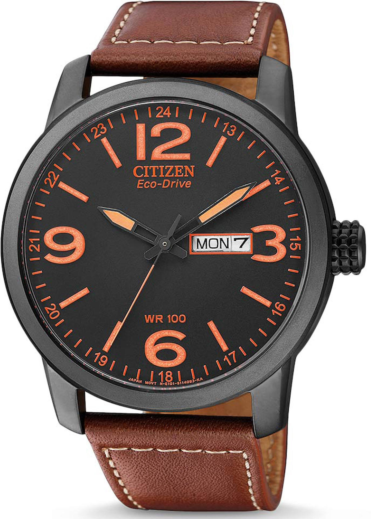 Citizen BM8476-07EE Takvimli 42 mm Kahverengi Deri Kordon Analog Erkek Kol Saati