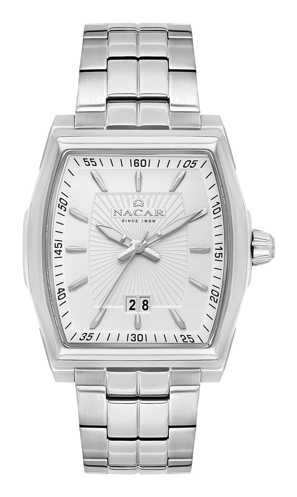Nacar 3429B668ASM Takvimli 44 mm Çelik Kordon Analog Kol Saati