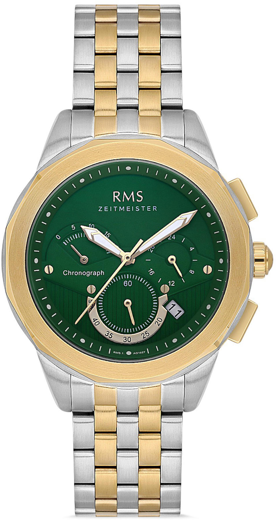 Romanson RMS.1.AG1527.07 Takvimli 44 mm Altın - Beyaz Çelik Kordon Analog Kol Saati