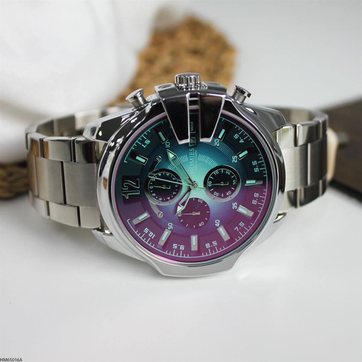 Homies HM65016A Pusulalı Takvimli Metal Kordon Analog Erkek Kol Saati