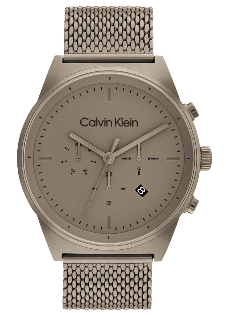 Calvin Klein CK25200297 Takvimli 44 mm Füme Çelik Kordon Analog Erkek Kol Saati