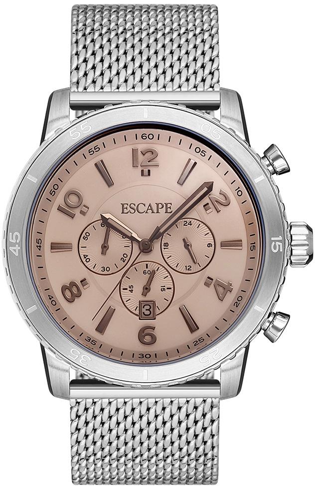 Escape EC1087-202M Takvimli Çelik Kordon Analog Kol Saati