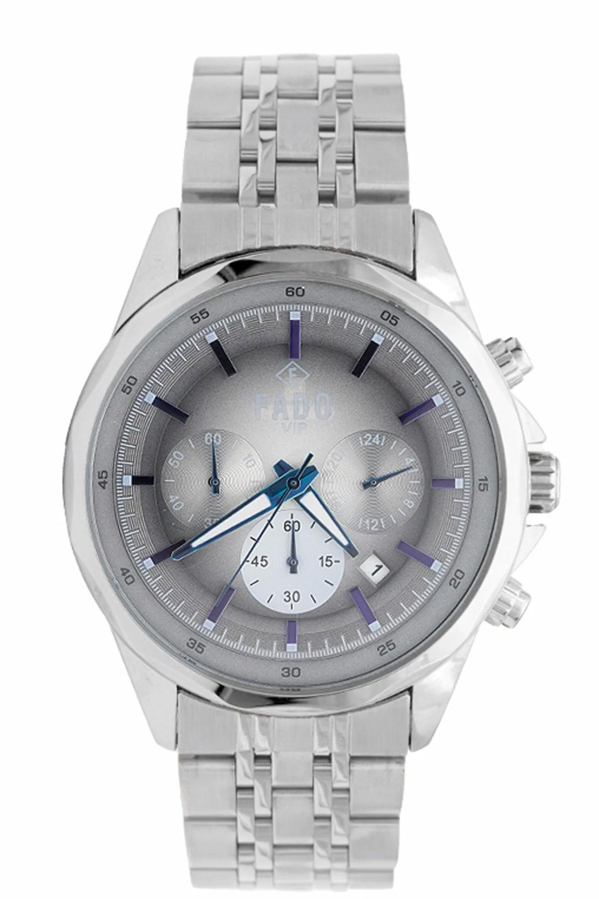 Q&Q RH 0090 Takvimli Gri Kordon Analog Kol Saati
