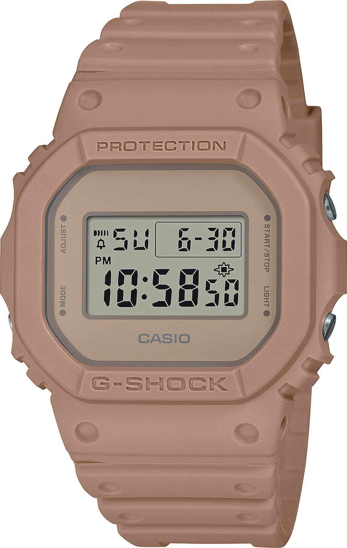 Casio DW-5600NC-5D Takvimli 43 mm Pembe Silikon Kordon Dijital Kol Saati