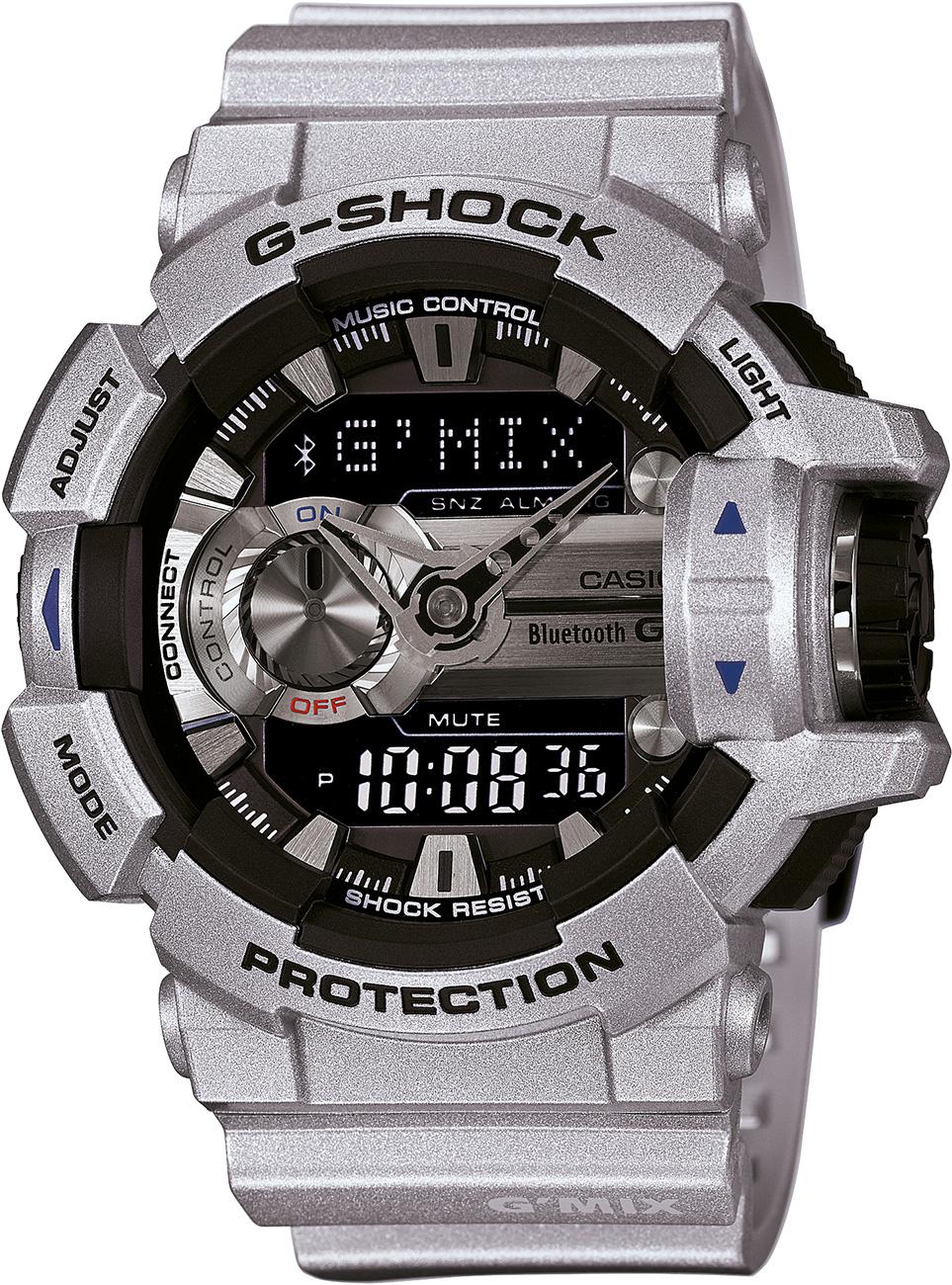 Casio GBA-400-8B Takvimli Gri Silikon Kordon Analog Kol Saati