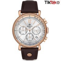 Hislon S100R-02KR Pusulalı Takvimli 44 mm Kahverengi Çelik Kordon Analog Erkek Kol Saati