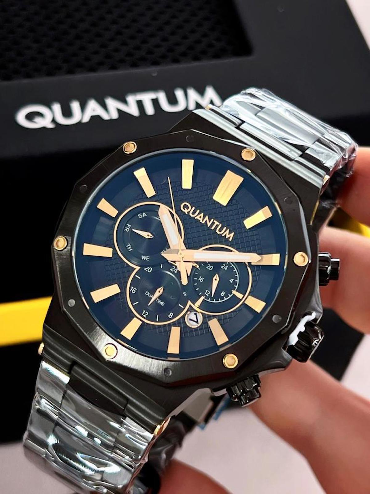 Quantum QUT.113 Su Geçirmez 41-45 mm Çelik Kordon Analog Erkek Kol Saati