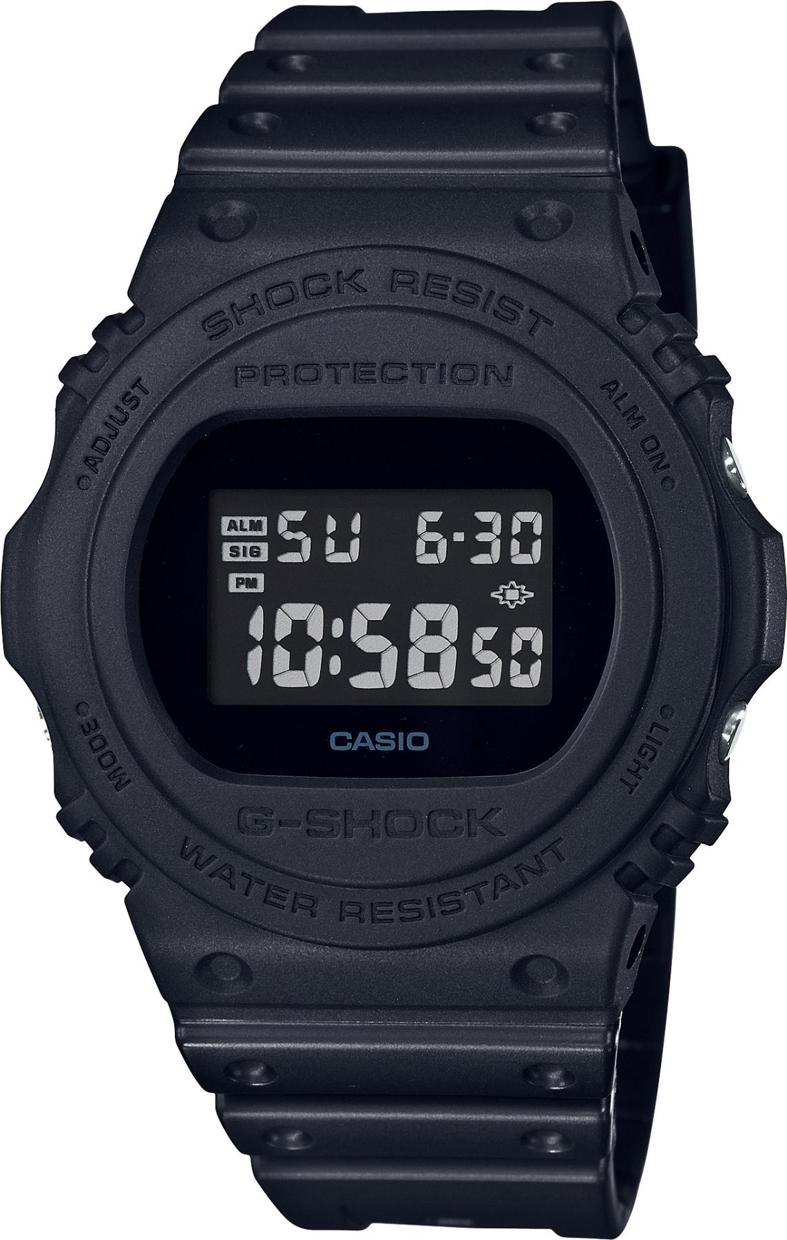 Casio DW-5750E-1B Takvimli 45.4 mm Siyah Silikon Kordon Dijital Kol Saati