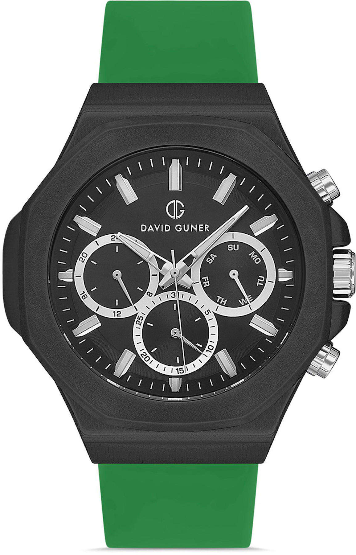 David Guner DG-8494GD-ZF2 Takvimli 42 mm Yeşil Çelik Kordon Analog Kol Saati