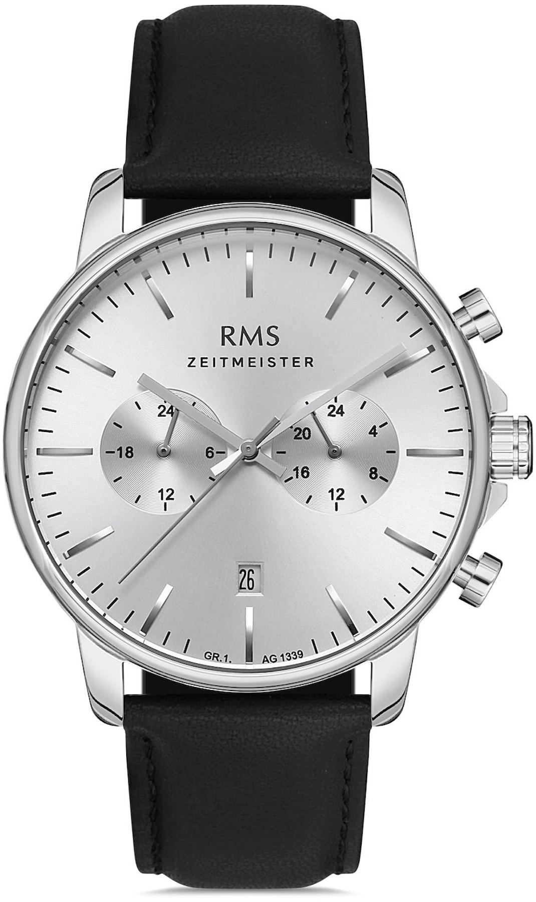 Romanson GR.1.AG1339.01 Takvimli 42 mm Siyah Deri Kordon Analog Kol Saati