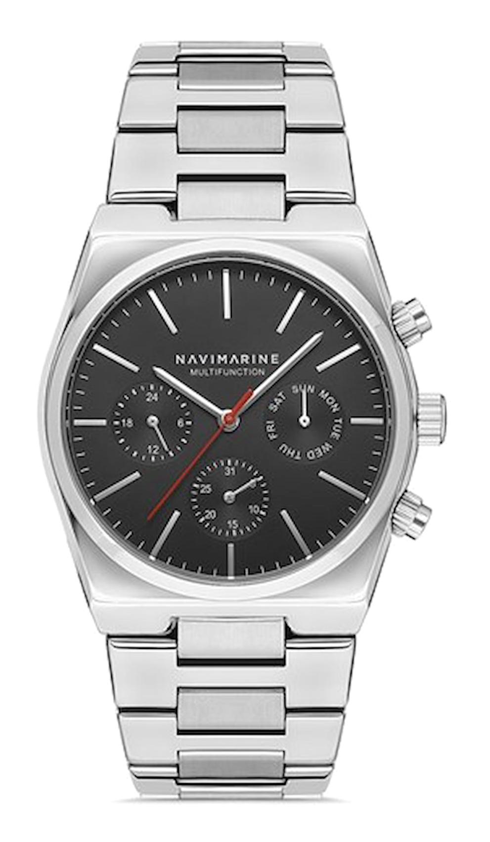 Navimarine NM150-04 Takvimli 42 mm Çelik Kordon Analog Kol Saati