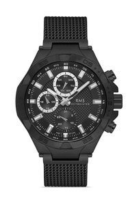 Romanson RMS.1.AG1494.05 Takvimli Siyah Metal Kordon Analog Erkek Kol Saati