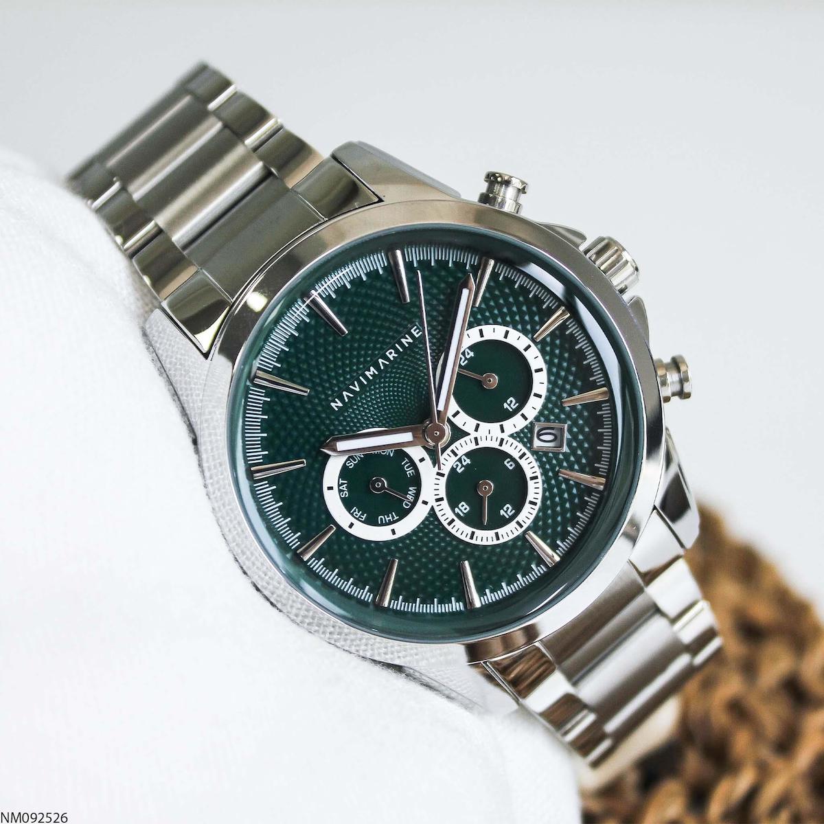 Navimarine NM092526 Takvimli 45 mm Çelik Kordon Analog Erkek Kol Saati