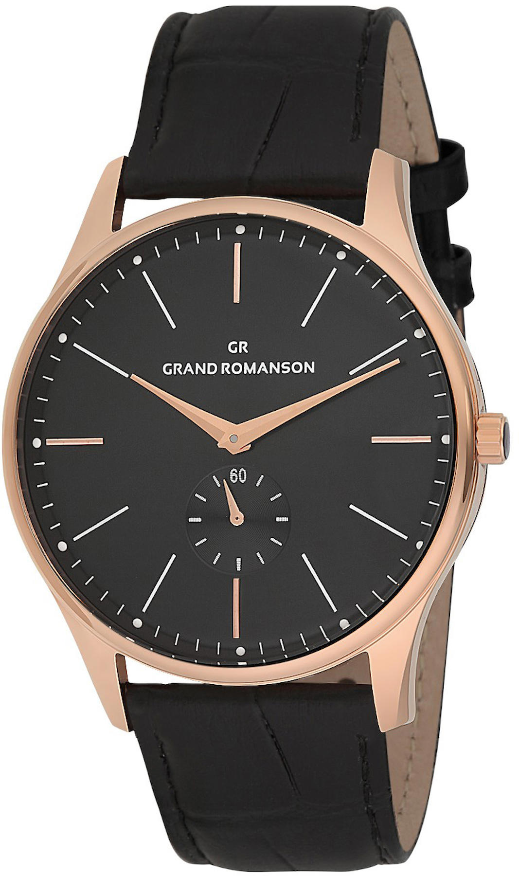 Romanson GR.1.AG1108.01 42 mm Siyah Deri Kordon Analog Kol Saati