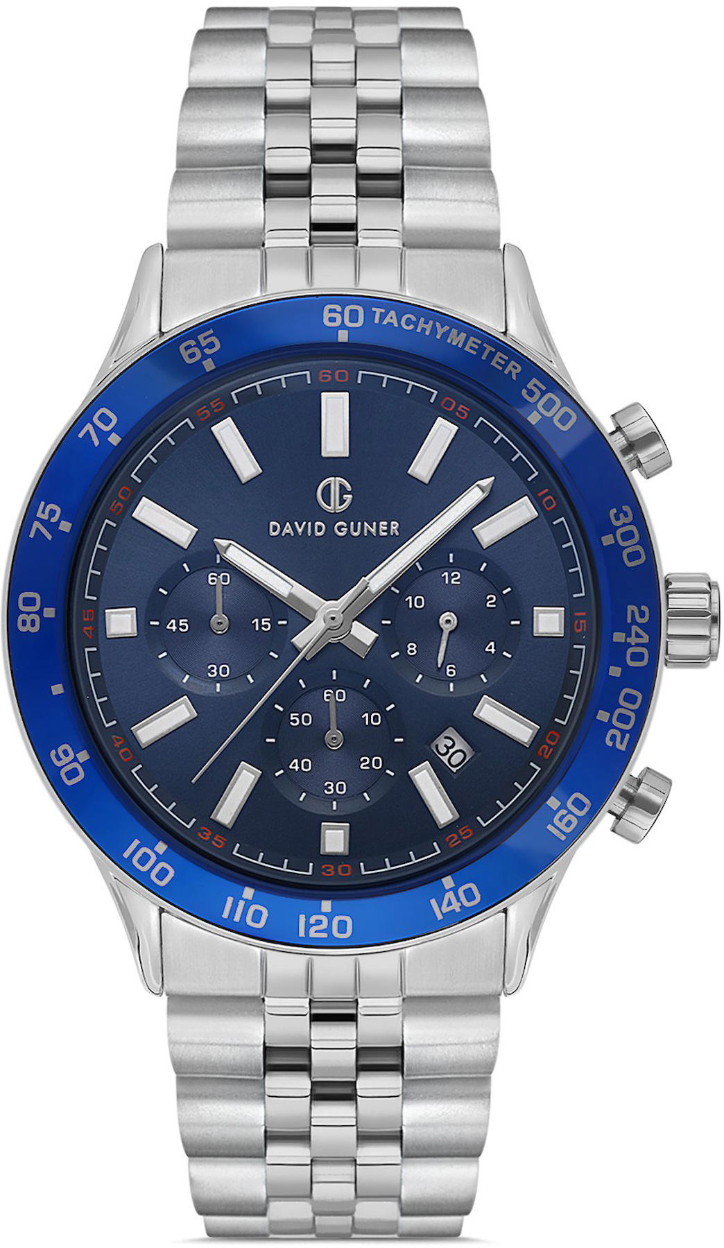 David Guner DG-8666GA-A3 Takvimli 42 mm Metal Kordon Analog Kol Saati