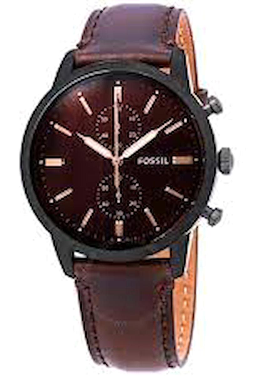 Fossil FS5437 44 mm Kahverengi Metal Kordon Analog Erkek Kol Saati