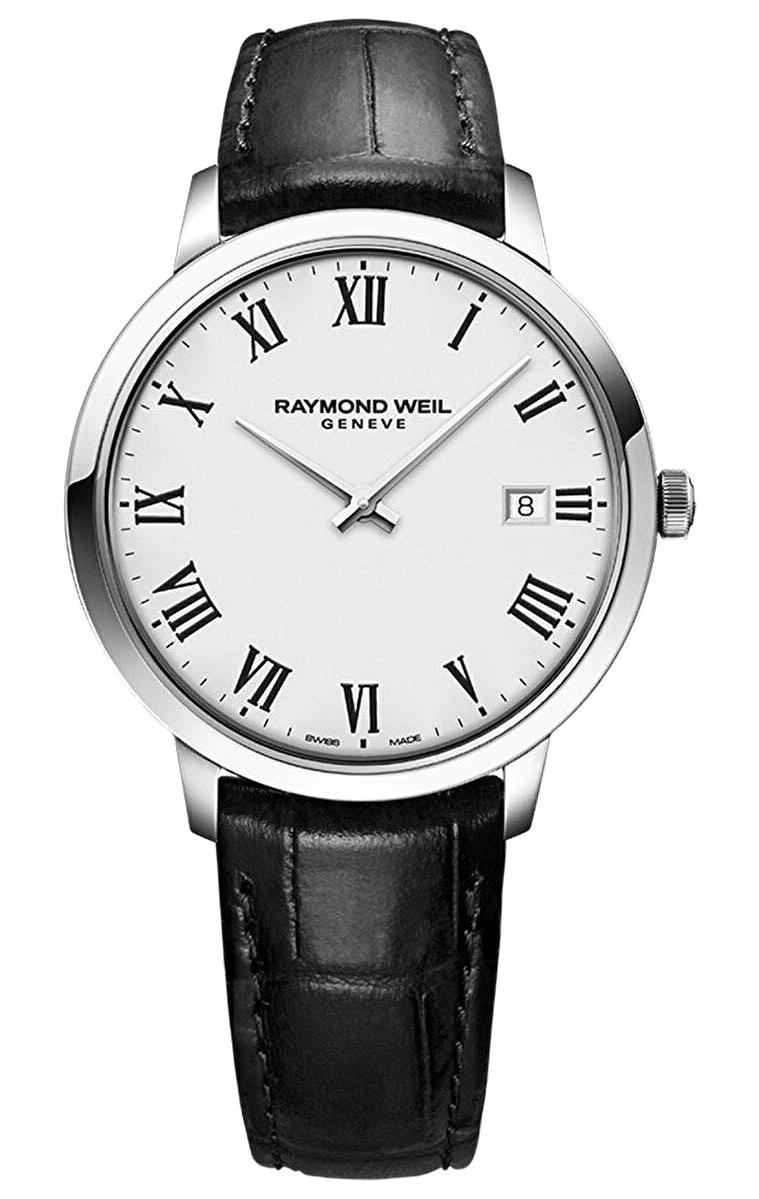 Raymond Weil RW5585STC00300 Takvimli 42 mm Siyah Deri Kordon Analog Erkek Kol Saati