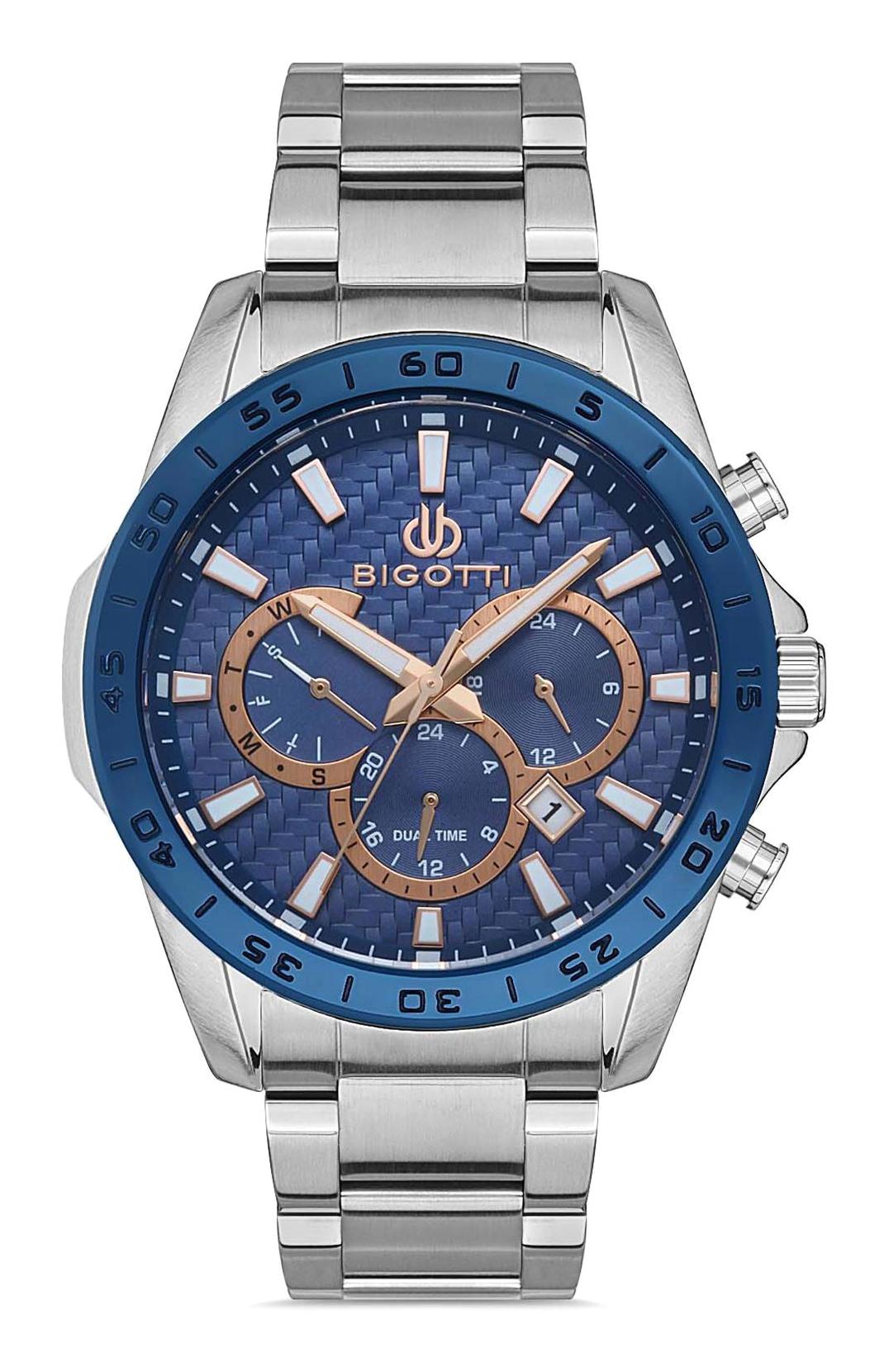 Bigotti BG.1.10404.2 Takvimli 42 mm Çelik Kordon Analog Erkek Kol Saati