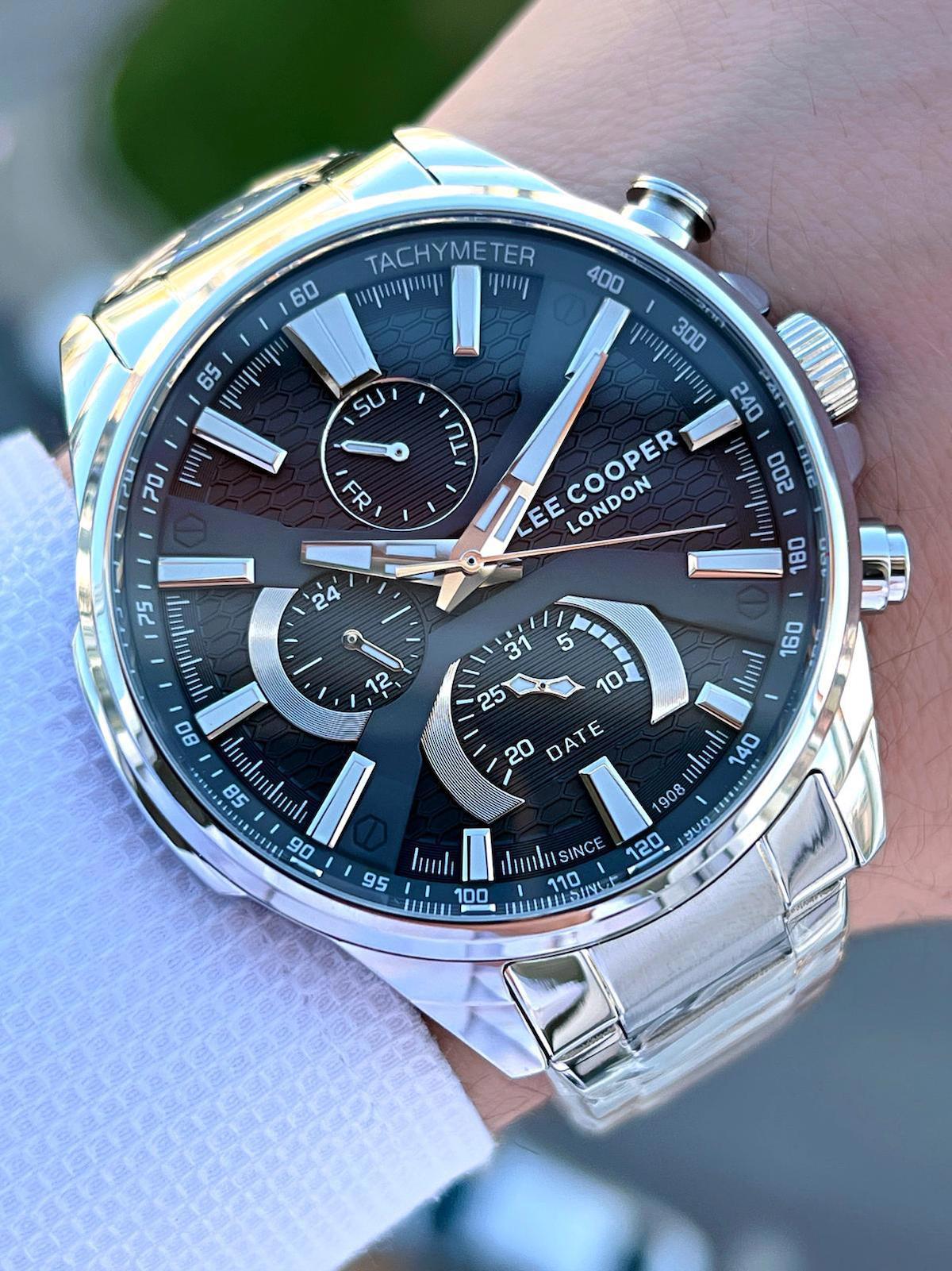 Lee Cooper LC07801.360 Takvimli 46 mm Çelik Kordon Analog Erkek Kol Saati