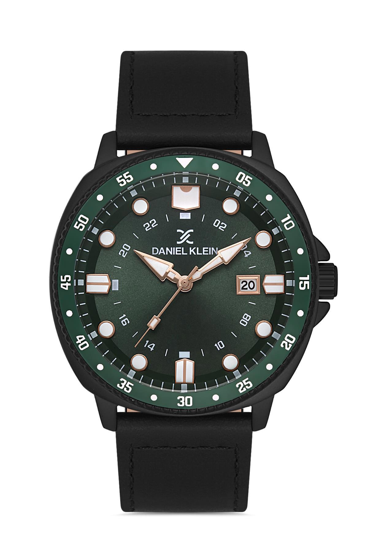 Daniel Klein DK101.DK.1.12956-6 Takvimli 42 mm Siyah Deri Kordon Analog Erkek Kol Saati