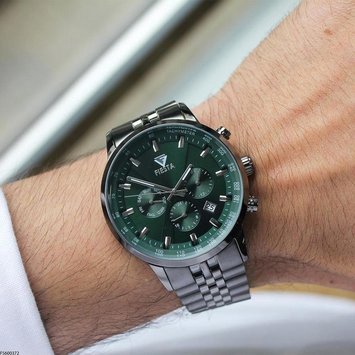Fiesta FS600372 Takvimli 45 mm Çelik Kordon Analog Erkek Kol Saati