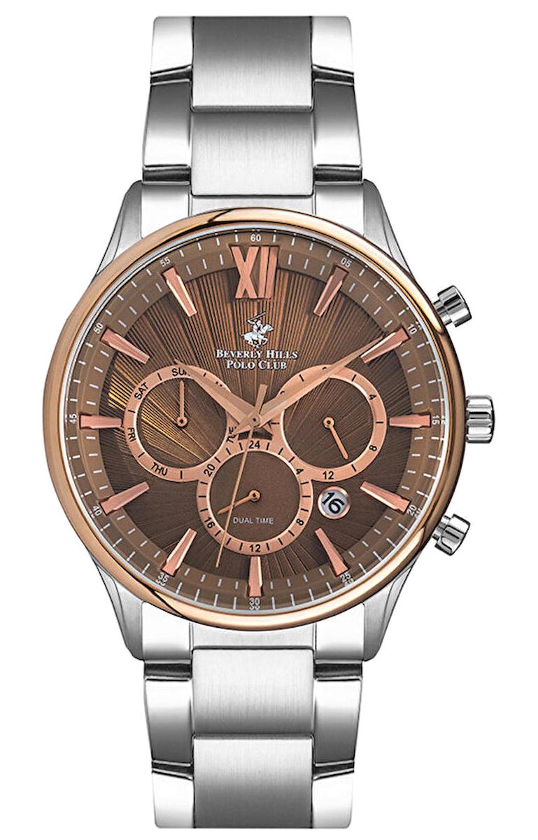Beverly Hills Polo Club BP3001X540 Takvimli 41-45 mm Gri Plastik Kordon Analog Erkek Kol Saati