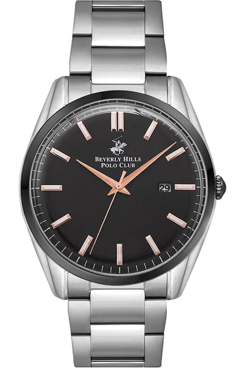 Beverly Hills Polo Club BP3027X360 Takvimli 44 mm Çelik Kordon Analog Erkek Kol Saati